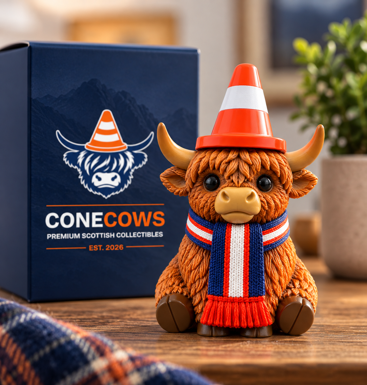 Herdy The Original Cone Cow Resin Collectible Figurine